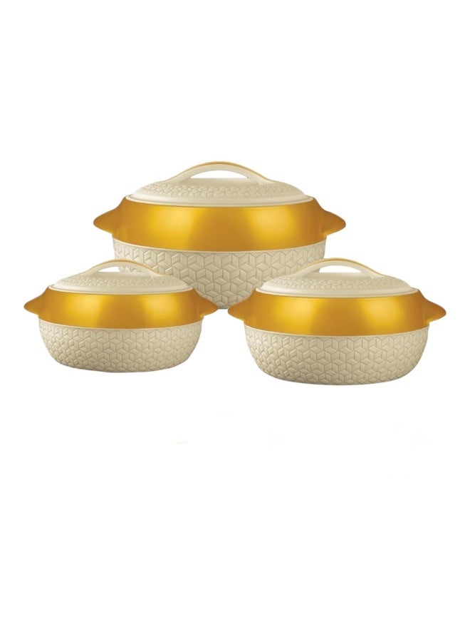 3-piece stainless steel food container set (2500ml, 3500ml, 5000ml)